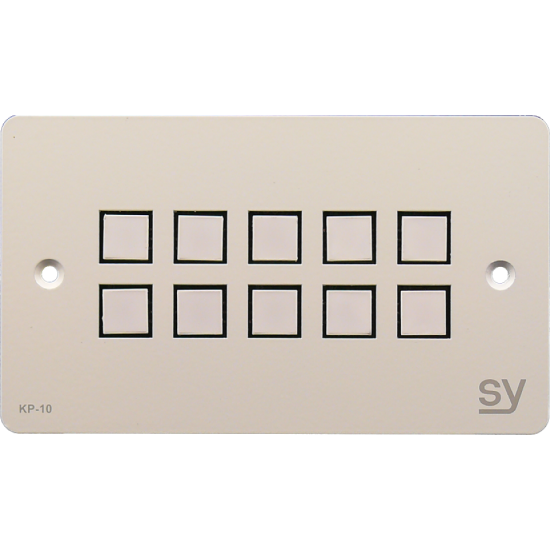 SY Electronics SY-KP10E-BW UK 2 Gang White 10 Button Keypad Controller with Ethernet