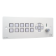 SY Electronics SY-KP10NV-BW UK 3 Gang White 10 Button Keypad Controller with Navigation Keys & Rotary Volume Control