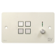SY Electronics SY-KP4VE-BW UK 2 Gang White 4 Button Keypad Controller with Ethernet & Rotary Volume Control