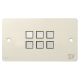 SY Electronics SY-KP6-BW UK 2 Gang White 6 Button Keypad Controller