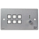 SY Electronics SY-KP6VE-BA UK 2 Gang Brushed Aluminium 6 Button Keypad Controller with Ethernet & Rotary Volume Control