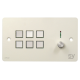 SY Electronics SY-KP6VE-BW UK 2 Gang White 6 Button Keypad Controller with Ethernet & Rotary Volume Control