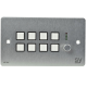 SY Electronics SY-KP8V-BA UK 2 Gang Brushed Aluminium 8 Button Keypad Controller with Rotary Volume Control