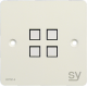 SY Electronics SY-KPM4-BW UK Single Gang White 4 Button Keypad Controller
