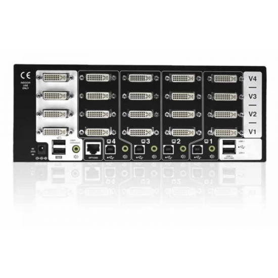 AV4PRO-DVI-DUAL - 4 Port DVI Dual Head KVM Switch with USB True Emulation Technology