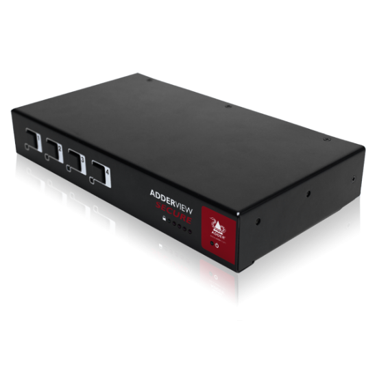 ADDERView Secure Analogue Enhanced AVSC1104 EAL4+/EAL2+ Certified Tempest Qualified Design VGA 2 Port KVM Secure Switch with USB and Card Reader