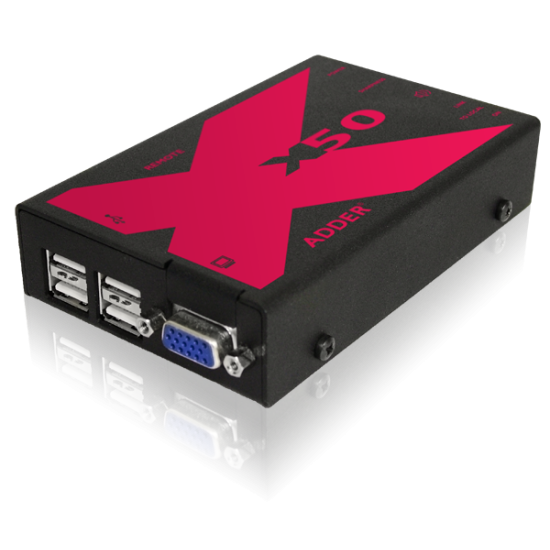 ADDERLink X50 USB & VGA KVMA 50M Extender with Transparent USB over Single CATx Cable